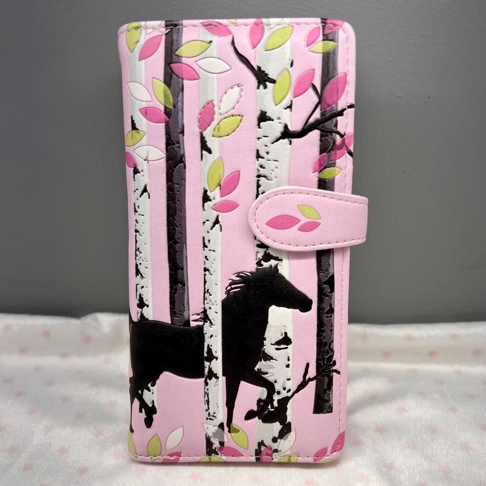 Woman’s Wallet Large : Forest Horse Pink